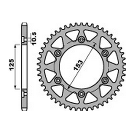 PBR Corona plato trasmision de acero 40 520 47028840