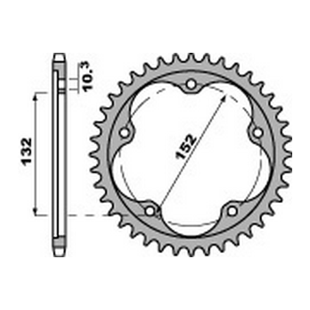 PBR Corona plato trasmision de acero 40 525 47446040