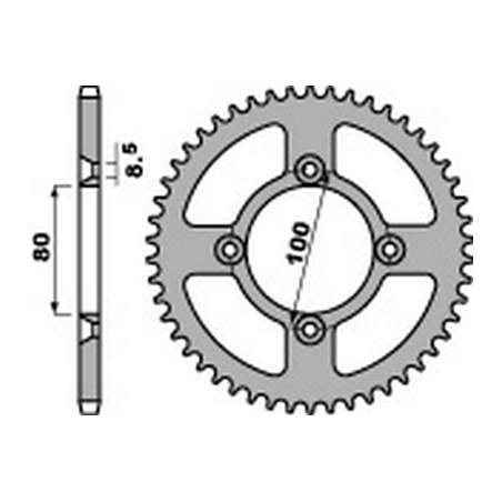 PBR Corona plato trasmision de acero 36 420 47623836