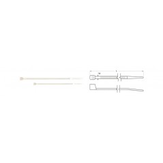 BIHR Bridas de nylon 2.5 X 100 MM 891393VAR