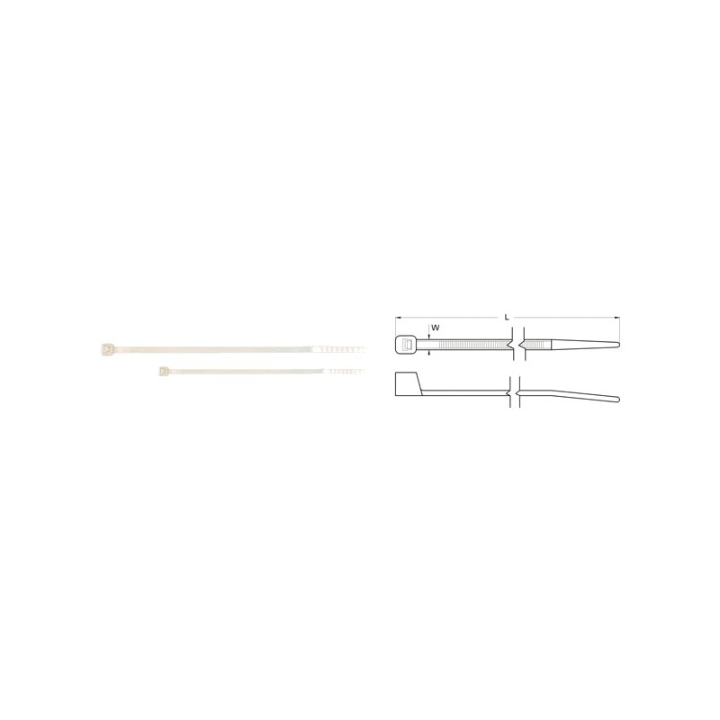 BIHR Bridas de nylon 2.5 X 100 MM 891393VAR