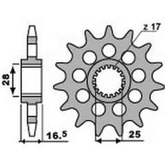 PBR Anti-noise steel chain sprocket 525 2147 4080001317VAR