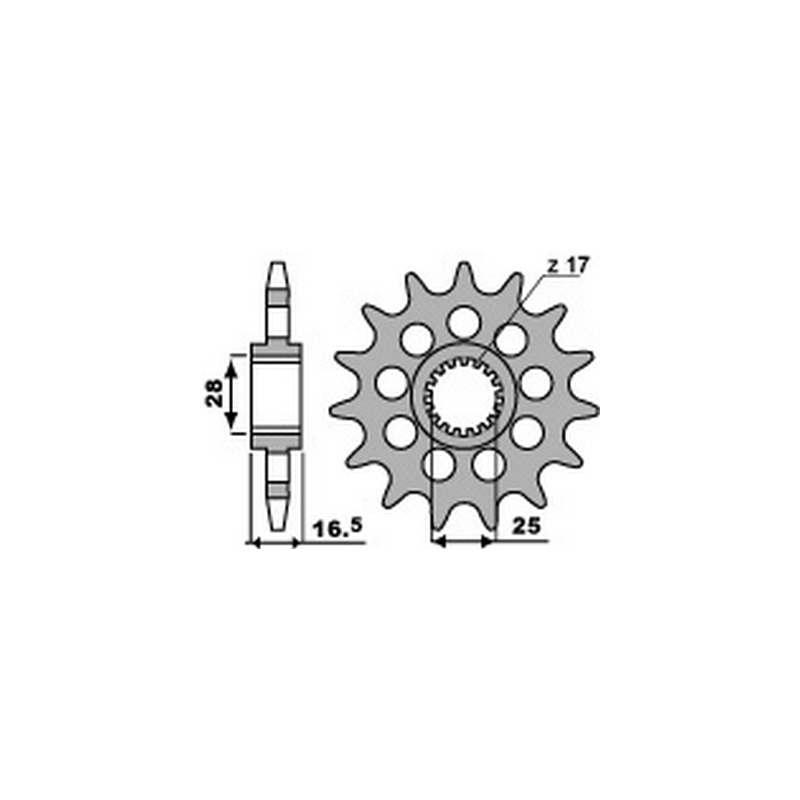 PBR Anti-noise steel chain sprocket 525 2147 4080001317VAR