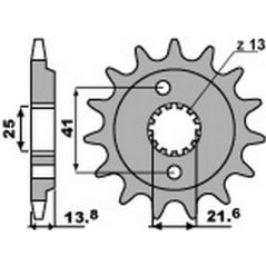 PBR Anti-noise steel chain sprocket 525 346 4080001616VAR