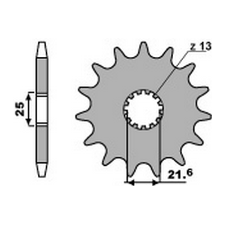 PBR Piñon para cadena de acero antirruido 525 564 4080002117VAR