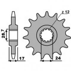 PBR Anti-noise steel chain sprocket 525 4080002515