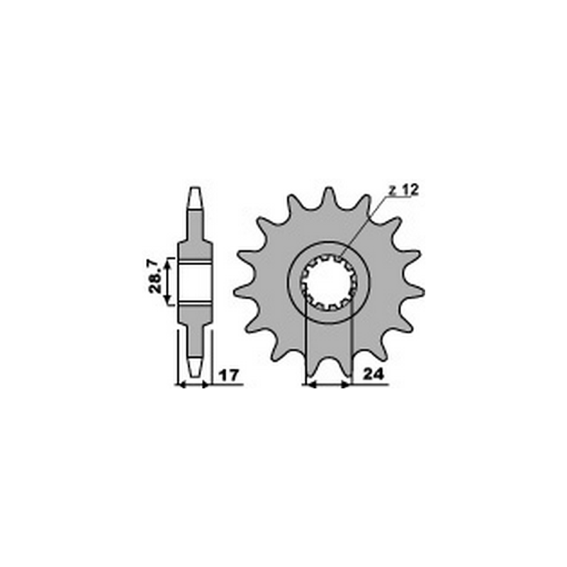 PBR Anti-noise steel chain sprocket 525 4080002515