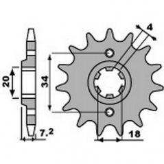 PBR Chain sprocket 520 46000028