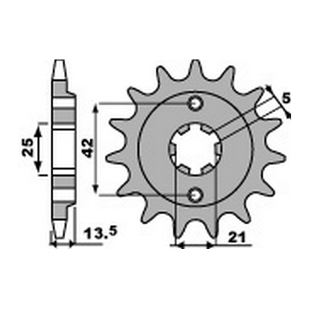 PBR Piñon para cadena 530 46000039