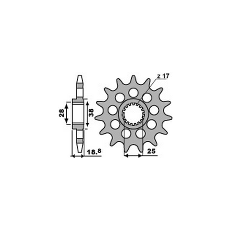 PBR Chain sprocket 525 46000040