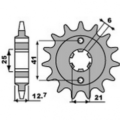 PBR Piñon para cadena 530 46000046VAR