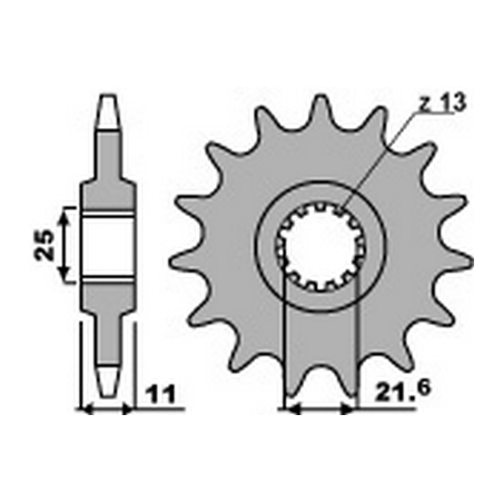 PBR Piñon para cadena 530 46000071