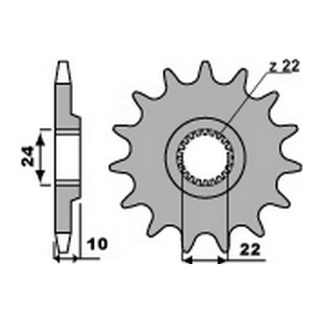 PBR Piñon para cadena 520 46000078