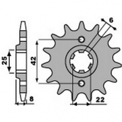 PBR Chain sprocket 520 46000084