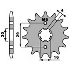 PBR Chain sprocket 428 46000086VAR