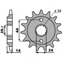 PBR Chain sprocket 525 46000116