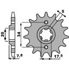 PBR Chain sprocket 520 46000118VAR