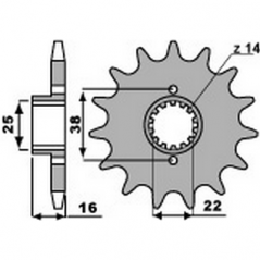 PBR Chain sprocket 520 46000186