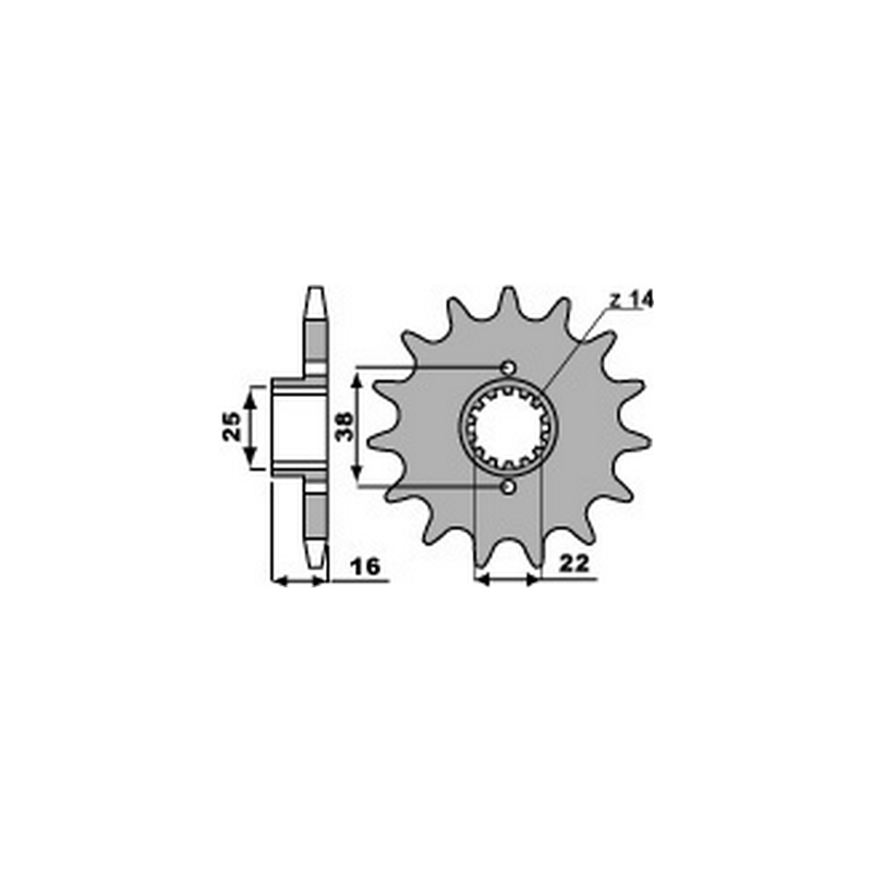 PBR Chain sprocket 520 46000186