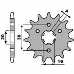 PBR Chain sprocket 428 46000120