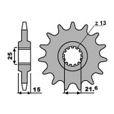 PBR Piñon para cadena 525 46000130