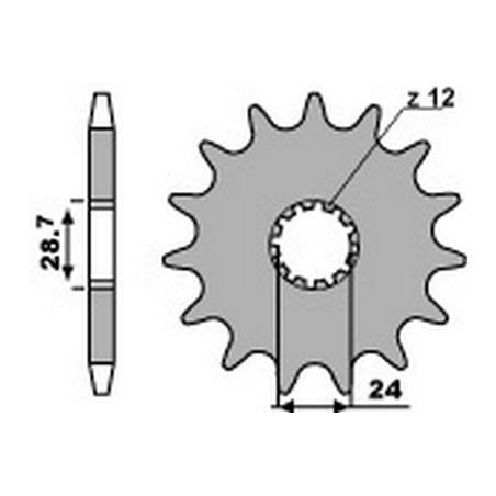 PBR Piñon para cadena 530 46000136