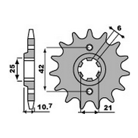 PBR Piñon para cadena 530 46000144