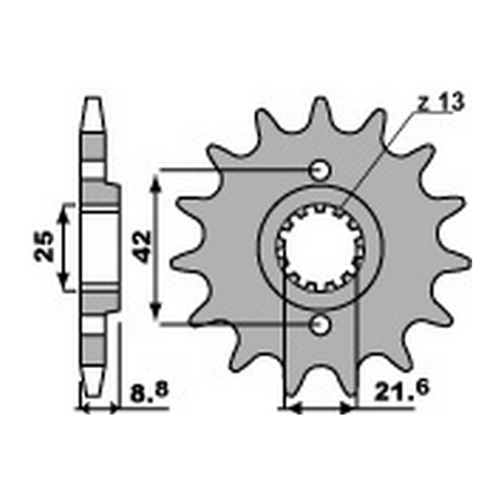 PBR Piñon para cadena 520 46452314