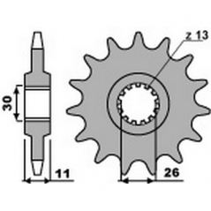 PBR Piñon para cadena 530 46000203VAR