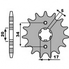 PBR Chain sprocket 428 46000209
