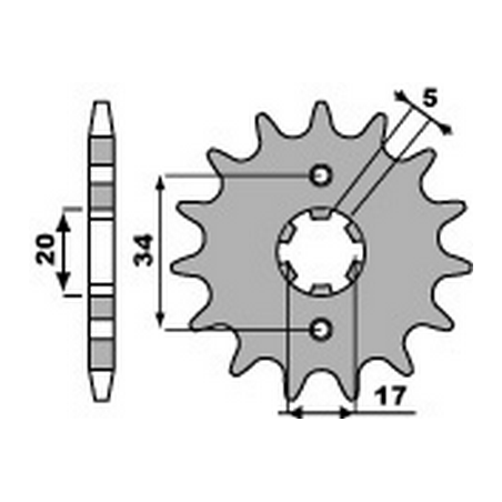 PBR Chain sprocket 428 46000209