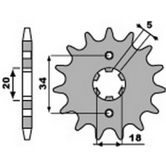 PBR Chain sprocket 428 46000212