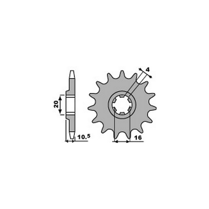 PBR Chain sprocket 428 46000217
