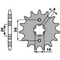 PBR Chain sprocket 428 46000220