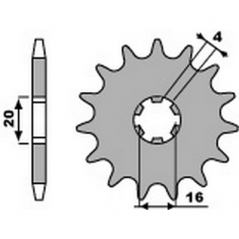 PBR Chain sprocket 428 46000231