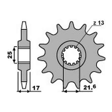 PBR Piñon para cadena 520 STANDARD 46000238