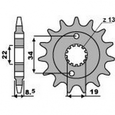 PBR Steel chain sprocket 520 2276 46001323VAR