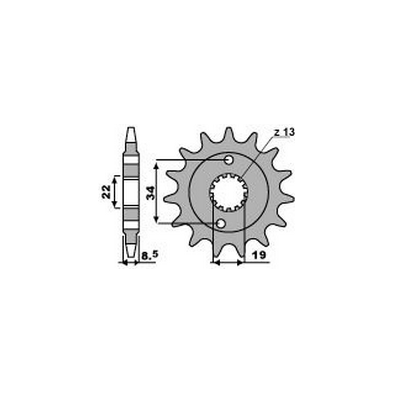 PBR Steel chain sprocket 520 2276 46001323VAR