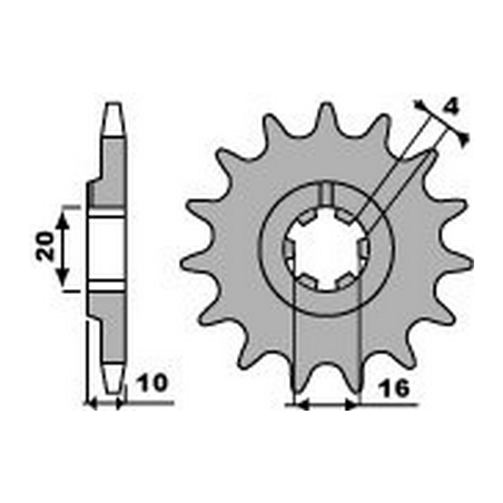 PBR Piñon para cadena 520 46206613