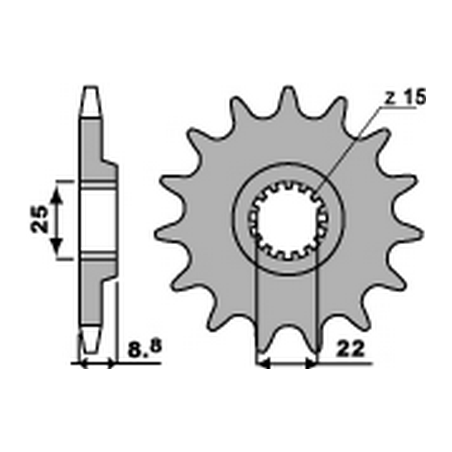 PBR Piñon para cadena 520 464124814VAR