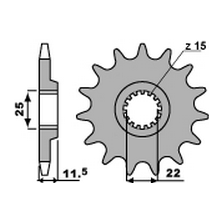 PBR Piñon para cadena 520 464125216VAR