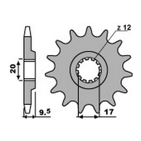 PBR Piñon para cadena 428 464208412