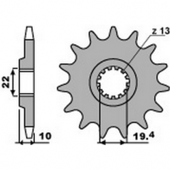 PBR Chain sprocket 520 46443514VAR