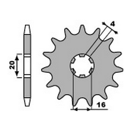 PBR Piñon para cadena 420 46456014