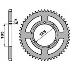PBR Steel transmission plate crown 428 47000069