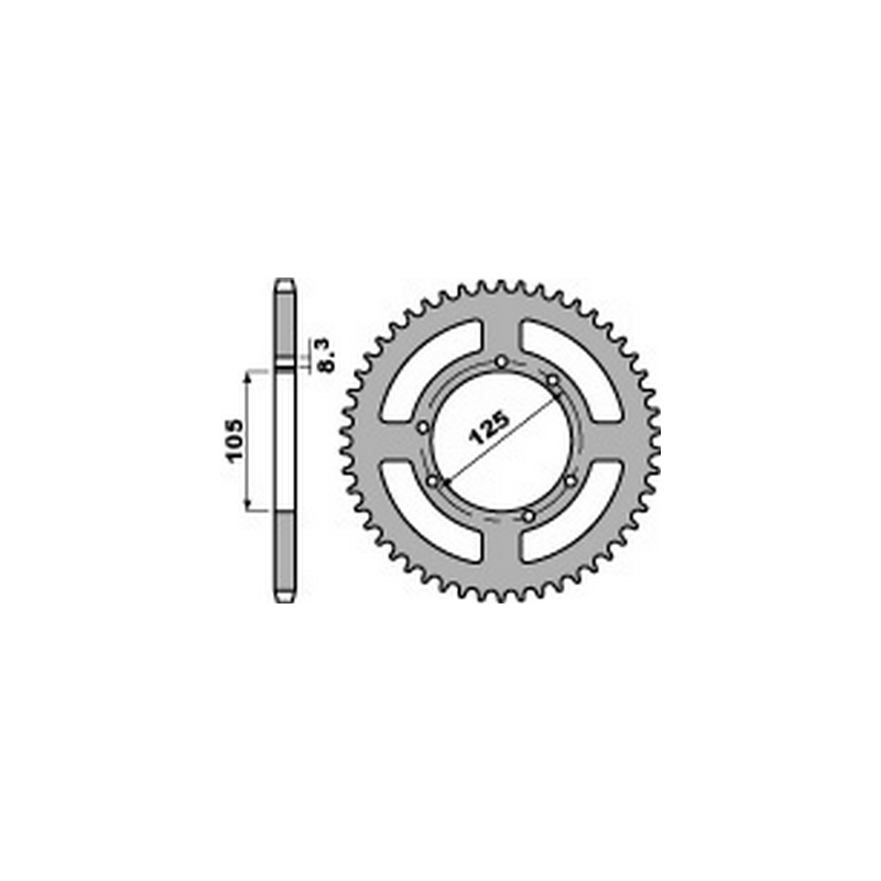 PBR Steel transmission plate crown 428 47000069