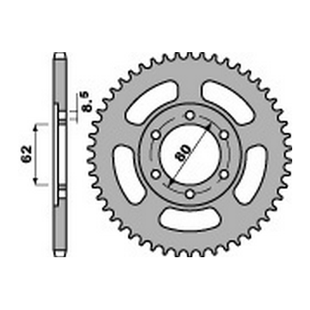 PBR Corona plato trasmision de acero 428 47000308