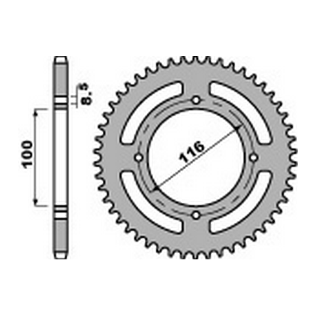 PBR Corona plato trasmision de acero 420 47646750