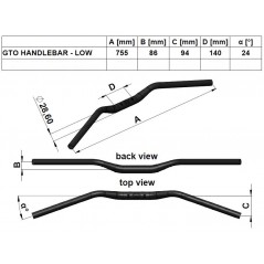 GILLES Motorcycle handlebar TOOLING 28.6MM 4010010301