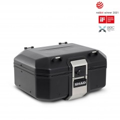 SHAD Baul trasero o maleta para moto de aluminio TR37 TERRA BLACK EDITION D0TR37100B